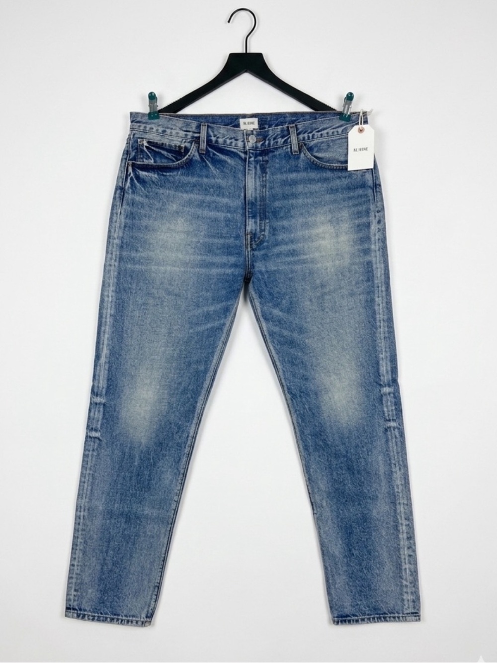 RE/DONE Men’s 90s Slim Fit Jeans Mid Worn Light Blue Denim 36 $335 NWT